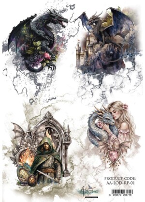 rice paper a4 (25–30gsm) | the legends of the dragons | alchemy of art