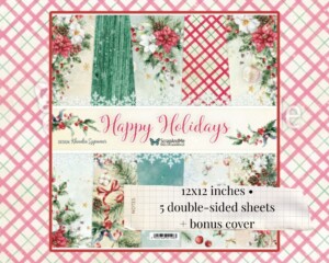 choose by collection happy holidays, scrapandme, sheets for cutting, scrapbooking paper set 12 x 12 5 sheets, card stock christmas pattern