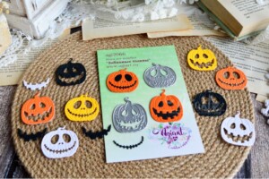 metal cutting die "playful pumpkins" | agiart | for scrapbooking & cardmaking