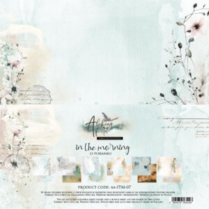 scrapbooking paper pad 12×12 “in the morning” | art of alchemy | 6 double sided sheets + bonus, 250 gsm | scrapbooking & cardmaking