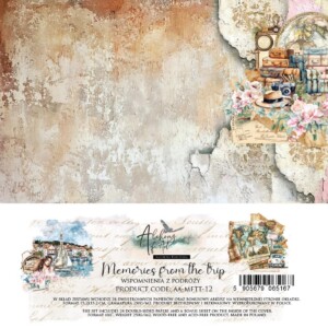 scrapbook paper | scrapbooking paper pad 6×6 “memories from the trip” | art of alchemy | 24 double sided sheets, 250 gsm | scrapbooking & cardmaking