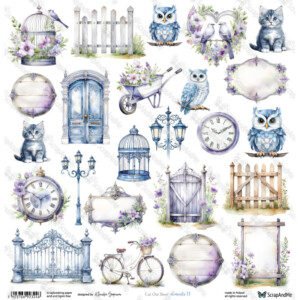 scrapbooking paper cut outs 12×12 “elements 11” | scrapandme | single sided sheet, 250 gsm