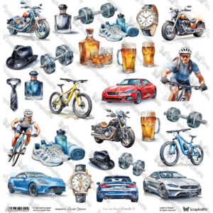 scrapbooking paper cut outs 12×12 “elements 9” | scrapandme | single sided sheet, 250 gsm