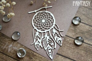 chipboard “dreamcatcher 1305” | fantasy | white beer board 1.15 mm | scrapbooking & cardmaking