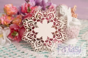 chipboard “doily 1” | fantasy | white beer board 1.15 mm | scrapbooking & cardmaking