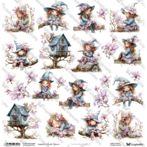 scrapbooking paper cut outs 12×12 “girls 2” | scrapandme | single sided sheet, 250 gsm