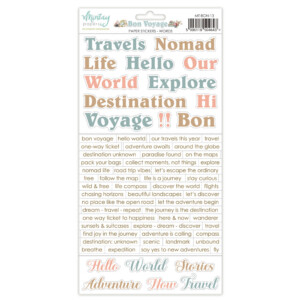 scrapbook paper | paper die cuts “bon voyage, 60 pcs” | mintay papers | 60 pcs | scrapbooking & cardmaking