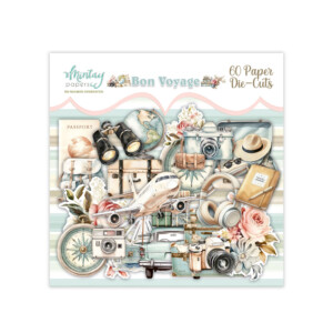 scrapbook paper | paper die cuts “bon voyage, 60 pcs” | mintay papers | 60 pcs | scrapbooking & cardmaking