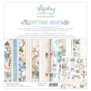 scrapbooking paper pad 8×8 “cottage heart” | mintay papers | 24 double sided papers, 250 gsm | scrapbooking & cardmaking