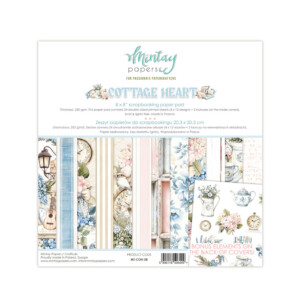 scrapbooking paper pad 8×8 “cottage heart” | mintay papers | 24 double sided papers, 250 gsm | scrapbooking & cardmaking