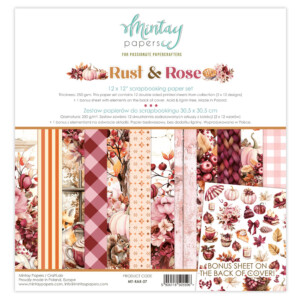 paper stickers 6×12 “rust & rose — words” | mintay papers | scrapbooking & cardmaking