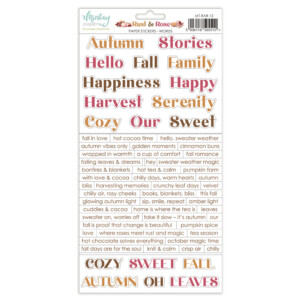 paper stickers 6×12 “rust & rose — words” | mintay papers | scrapbooking & cardmaking
