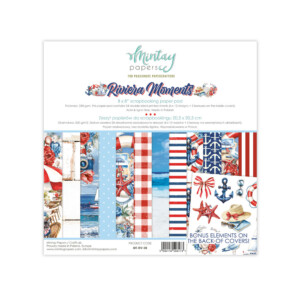 scrapbooking paper pad 12×12 “riviera moments” | mintay papers | 12 double sided papers, 250 gsm | scrapbooking & cardmaking