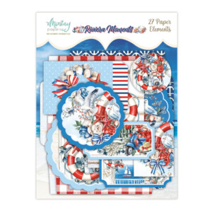 scrapbooking paper pad 12×12 “riviera moments” | mintay papers | 12 double sided papers, 250 gsm | scrapbooking & cardmaking