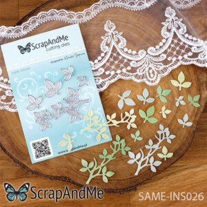 metal cutting die “branch & leaves same ins026” | scrapandme | set of 5 | scrapbooking & cardmaking