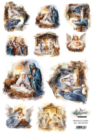 a4 decoupage rice paper | ho ho ho collection | art alchemy | christmas craft supplies
