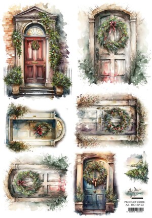 a4 decoupage rice paper | ho ho ho collection | art alchemy | christmas craft supplies