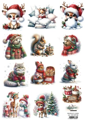 a4 decoupage rice paper | ho ho ho collection | art alchemy | christmas craft supplies