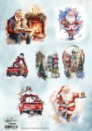 a4 decoupage rice paper | merry christmas collection | art alchemy | christmas craft supplies