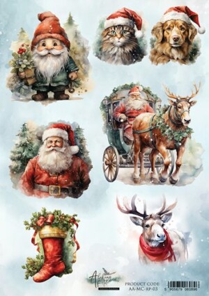 a4 decoupage rice paper | merry christmas collection | art alchemy | christmas craft supplies