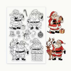 silicone stamp | santa claus transparent stamp, diy card making christmas clear seal | card making & scrapbook decoration