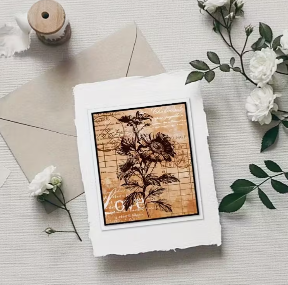 S-044-03 silicone stamp | flower butterfly text transparent seal silicone seal | card making & scrapbook decoration