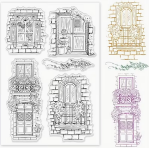 silicone stamp | door window flowers clear stamps | card making & scrapbook decoration