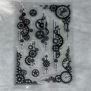 silicone stamp | gear themed clear silicone stamp for diy scrapbooking | card making & scrapbook decoration