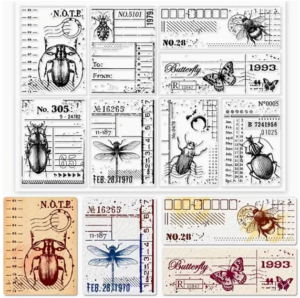 silicone stamp | fantasy bug & butterfly clear stamps set for scrapbooking | card making & scrapbook decoration