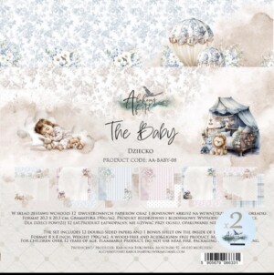 scrapbooking paper | baby collection pack | 20x20 cm | 24 sheets | art of alchemy