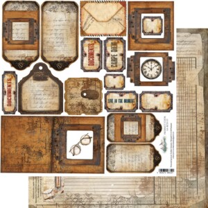 scrapbooking paper | behind closed doors tags | 30.5x30.5 cm | 1 sheet | art of alchemy
