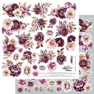 scrapbooking paper | dreamy dreams flowers to cut | 30.5x30.5 cm | 1 sheet | art of alchemy