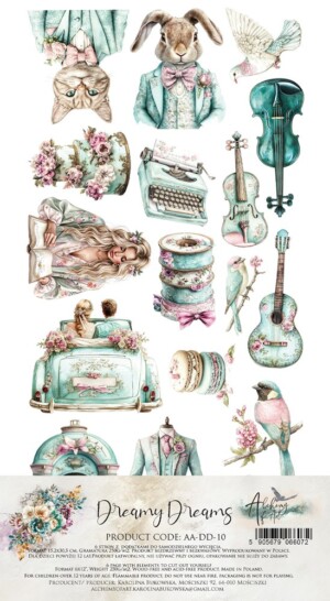 extras to cut paper | dreamy dreams | 30.5 x 15 cm | 6 sheets | art of alchemy