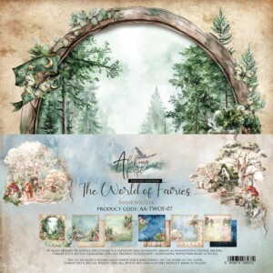 scrapbook paper pack | the world of fairies | 12x12 inch (30.5x30.5 cm) | 6 double sided sheets | art of alchemy