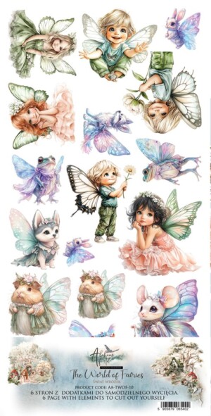 extras to cut paper | the world of fairies | 30.5 x 15 cm | 6 sheets | art of alchemy