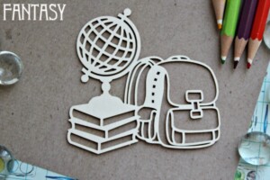 chipboard "school 1321" | fantasy | 1.5 mm natural eco board | scrapbooking & cardmaking