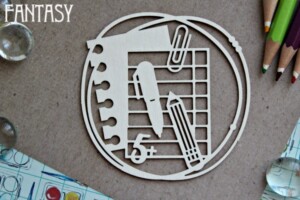 chipboard "school 1328" | fantasy | 1.5 mm natural eco board | scrapbooking & cardmaking