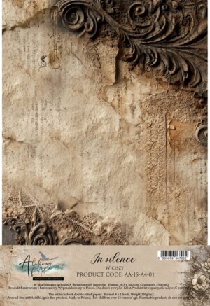 paper collection set a4 in silence, 250 gsm (8 double‑sided sheets) – alchemy of art