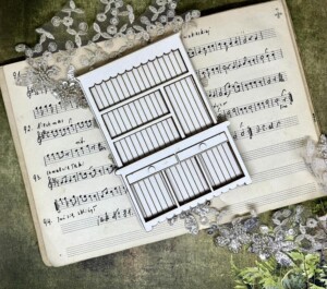 scrapbooking chipboard cupboard | in silence | alchemy of art | 10.5×13.7 cm (4.13×5.39 in) | albums & journals