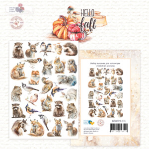 paper die cuts ""hello, fall: animals" collection" | dream light studio | 60 pcs | scrapbooking & cardmaking