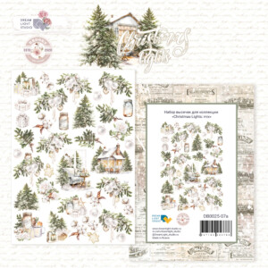 paper die cuts ""christmas lights: mix" collection" | dream light studio | 60 pcs | scrapbooking & cardmaking