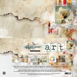 12x12 scrapbook paper pack | art | 6 double sided sheets | alchemy of art