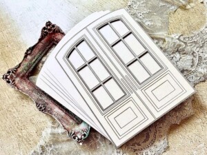 chipboard album base in shades of blue | door 2 | 6 pages | 8.5x6.3 | alchemy of art