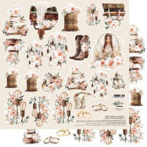 6x12 scrapbook paper | romantic boho | | extras 11 to cut | 1 sheet | alchemy of art