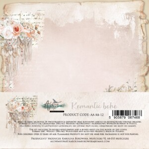 6x6 scrapbook paper pack | romantic boho | 24 double sided sheets | alchemy of art