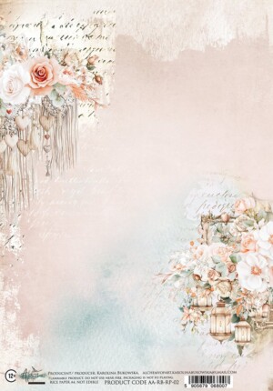 a4 rice paper for decoupage | romantic boho | 1 sheet | alchemy of art