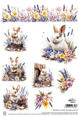 a4 rice paper for decoupage | spring 3 | 1 sheet | alchemy of art