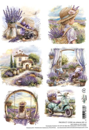 a4 rice paper for decoupage | spring 12 | 1 sheet | alchemy of art