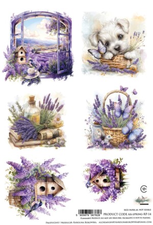 a4 rice paper for decoupage | spring 14 | 1 sheet | alchemy of art