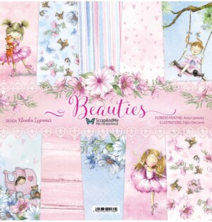 12x12 scrapbook paper pack | beauties | 5 sheets | scrapandme